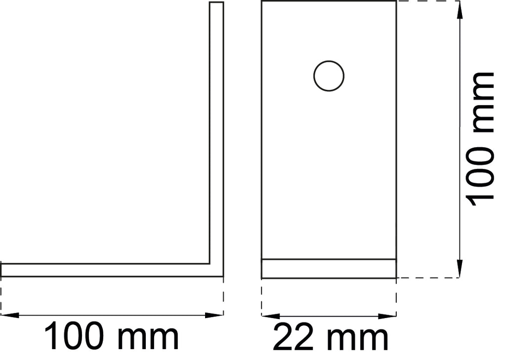 Kulmatuki 6115 100X100X22 sink IP