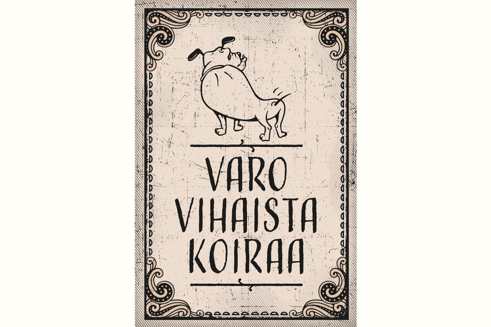 Varo vihaista koiraa 20 × 30 cm varoituskyltti