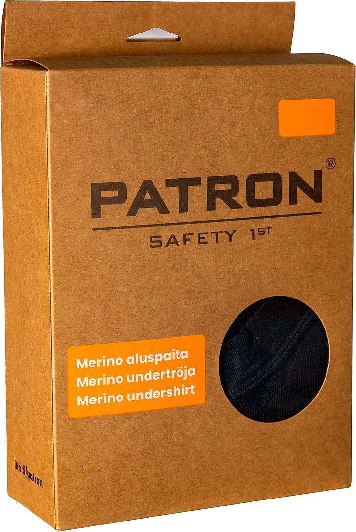 PATRON MERINOALUSPAITA KARE MUSTA - Koot: S-5XL