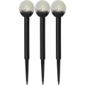 Roma Solarpollari 23 cm Musta 3-pack