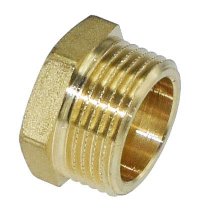 Supistusnippa 3/4"-3/8" messinki