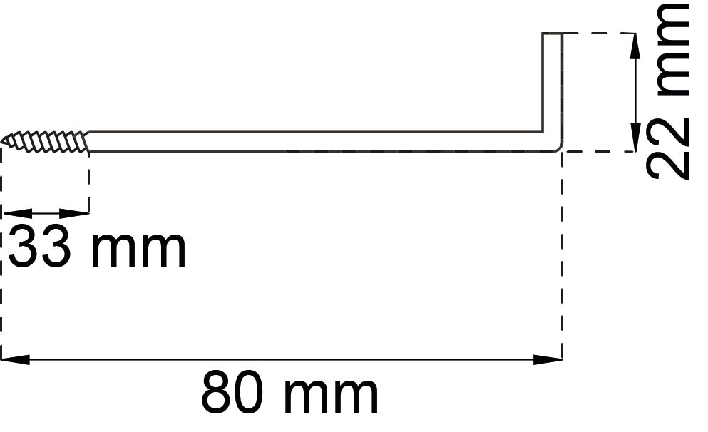 Kulmakoukku 7 80 mm sink IP