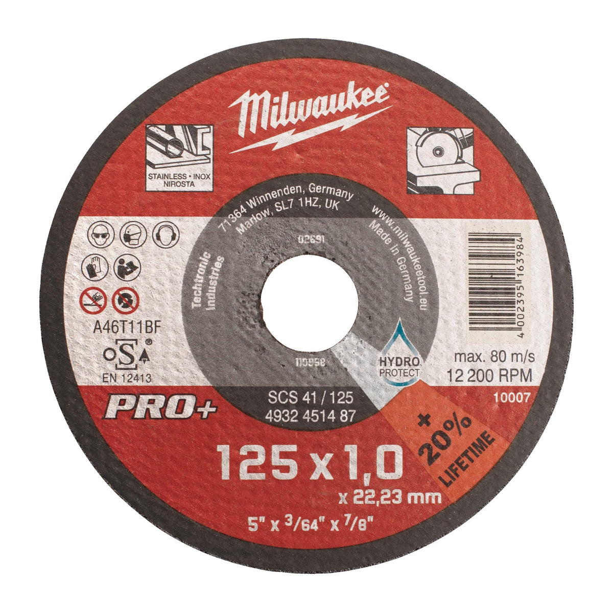 Milwaukee Katkaisulaikka 125x1,0x22,23 Pro+
