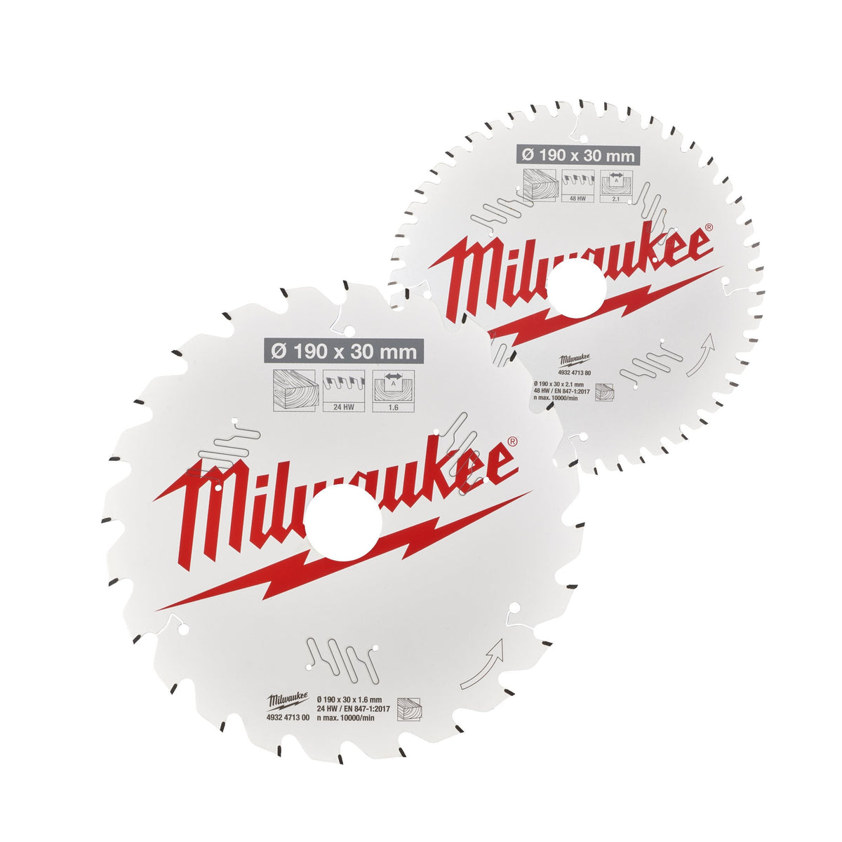 Milwaukee Pyörösahanterä 190x30x24/48t 2 kpl