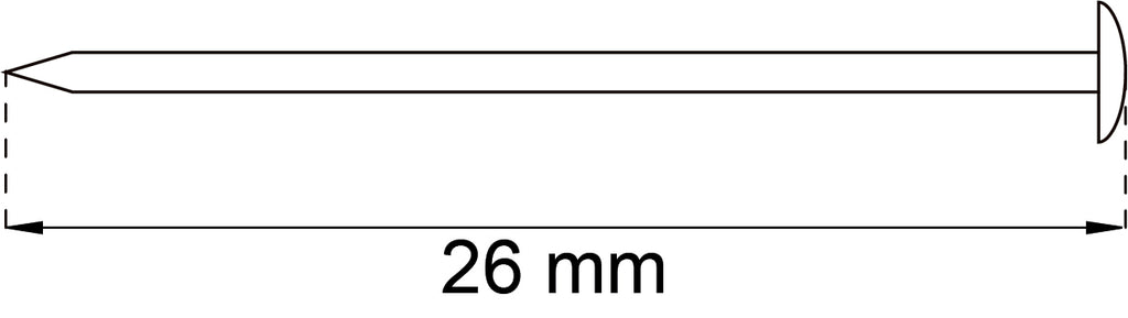X-koukkunaula 695 26 mm teräs IP