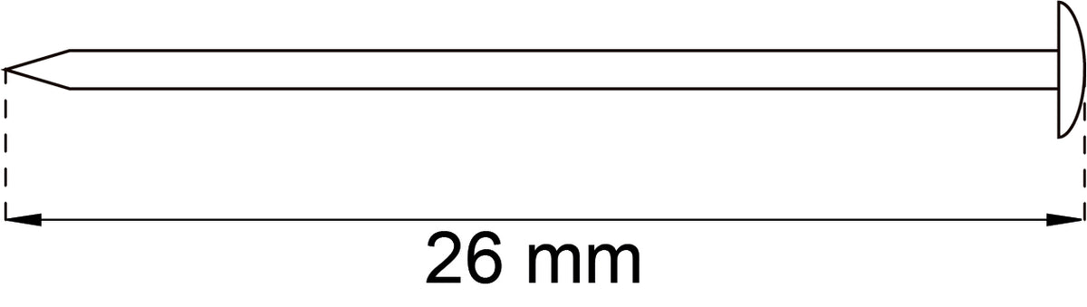 X-koukkunaula 695 26 mm teräs IP