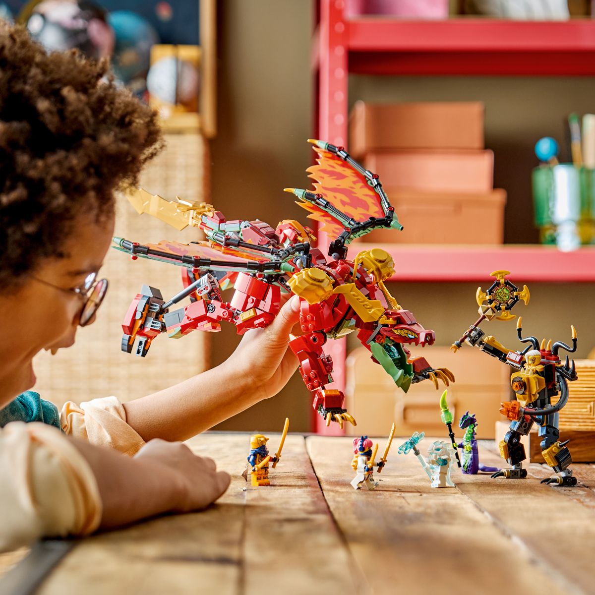 Lego Wyldfyren muuntautumiskykyinen lohikäärmerobotti