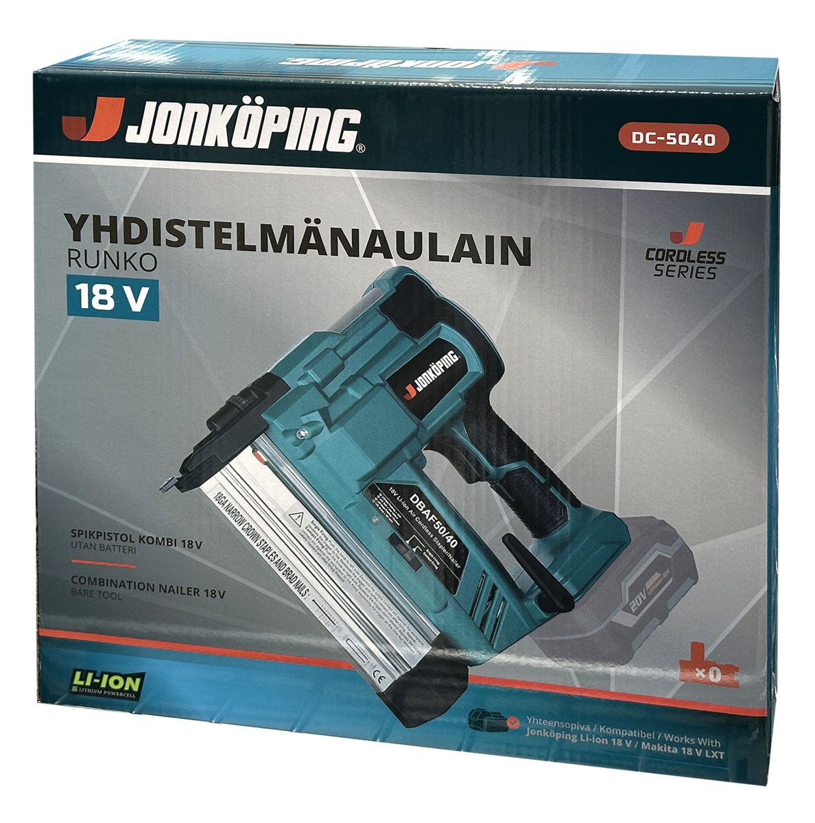 Jonköping yhdistelmänaulain Li-ion runko
