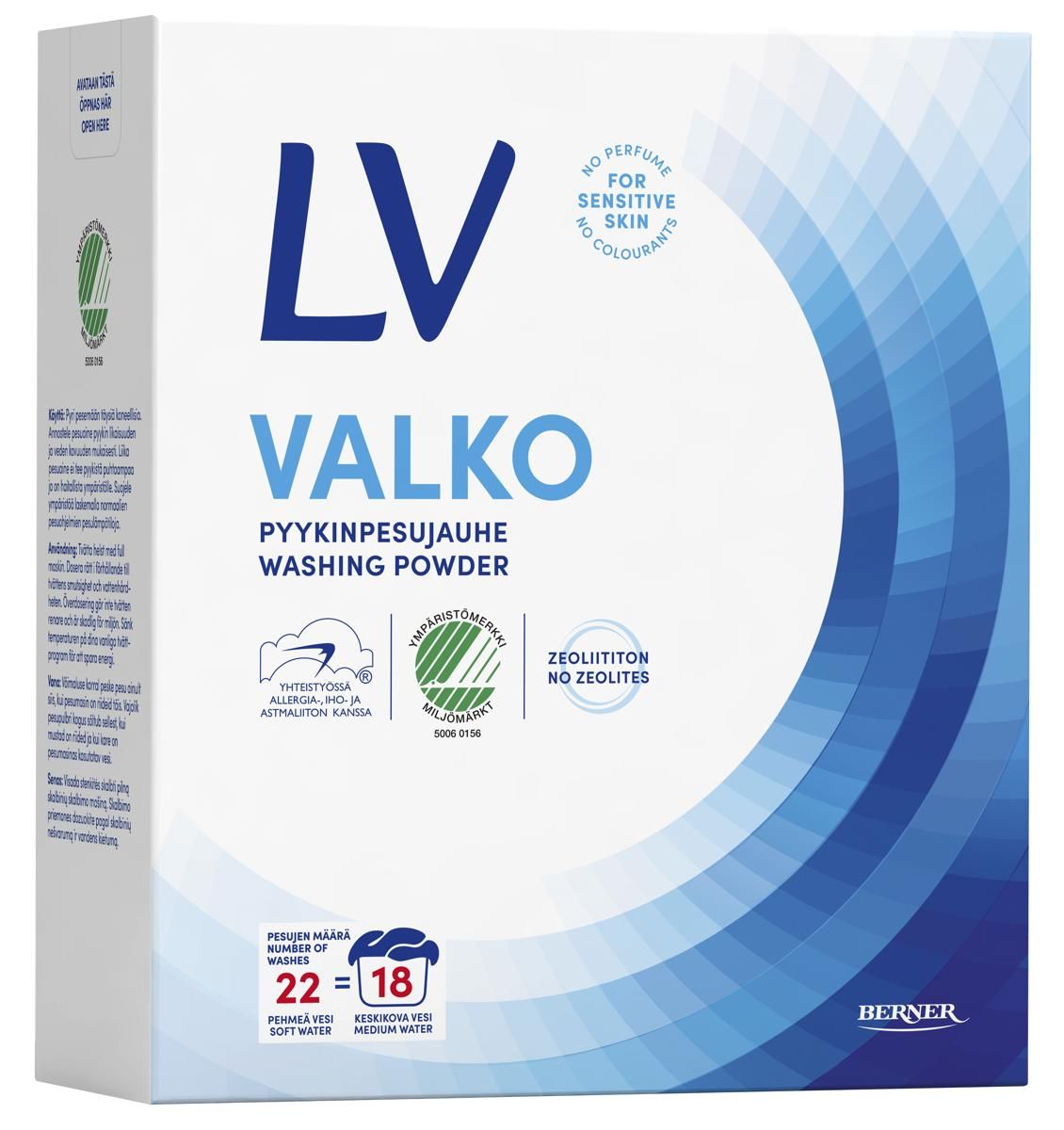 Lv Valko pyykinpesujauhetiiviste 750 g