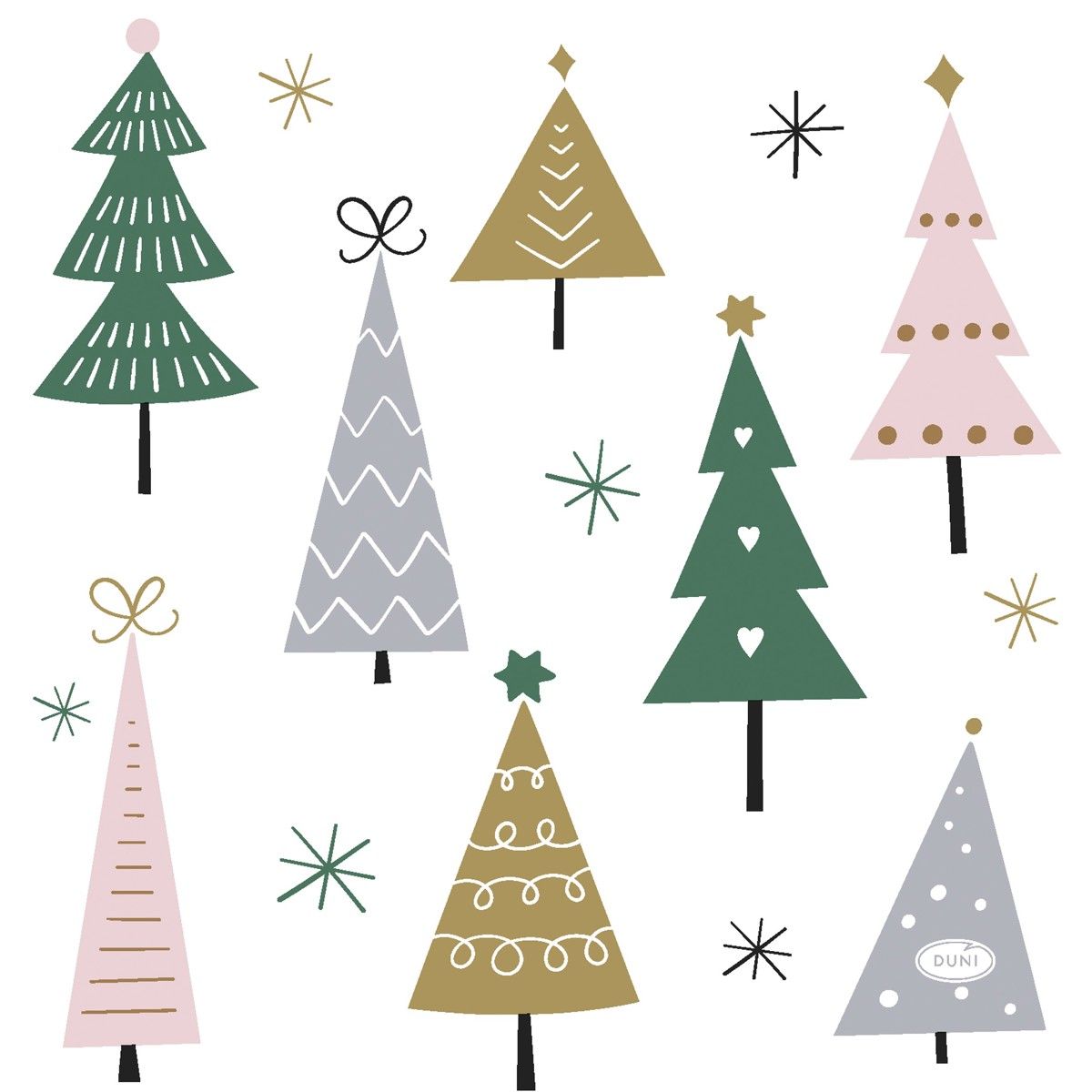Duni Servetit 33 cm Noel Trees