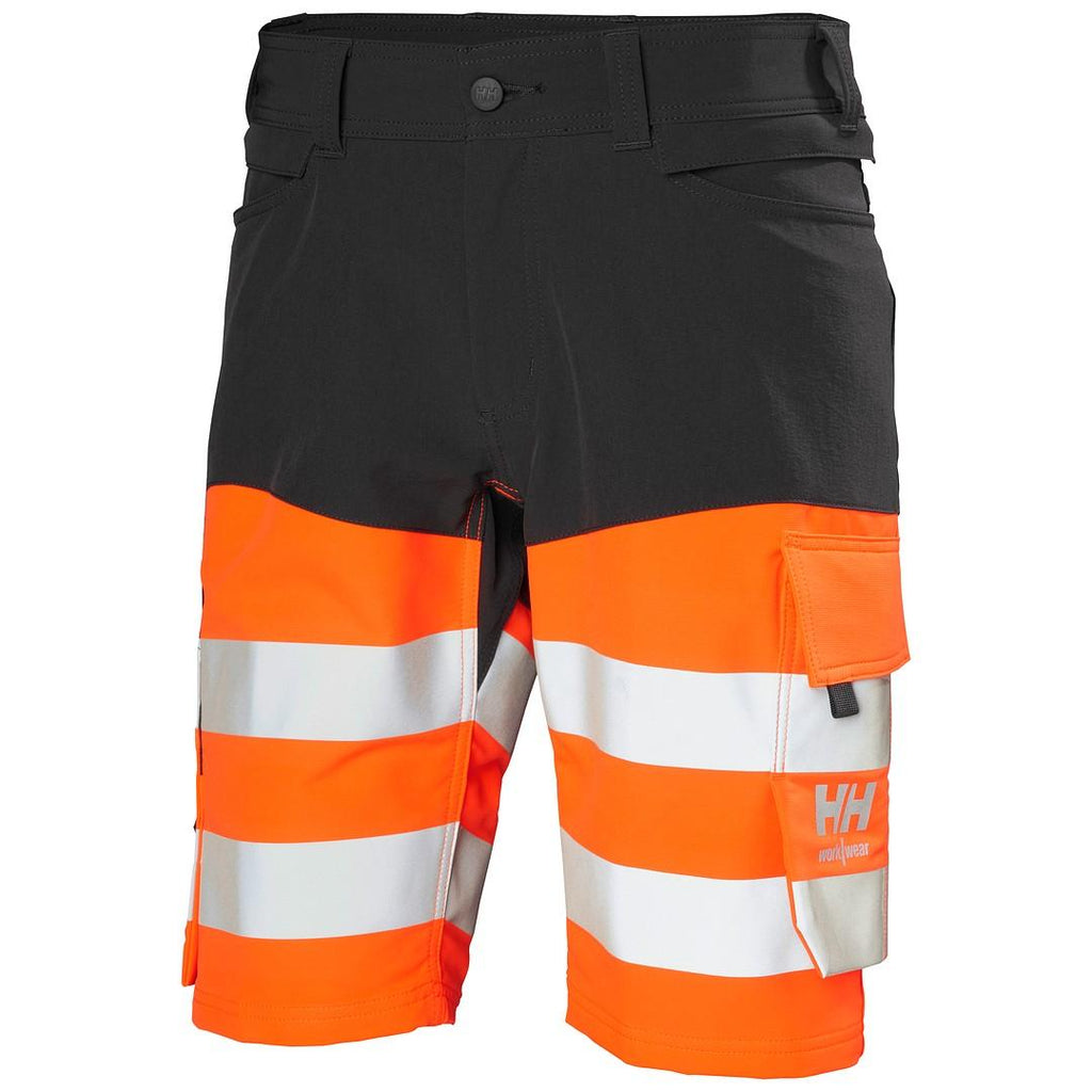 SHORTSIT HI-VIS ALNA 4X CNCT FL.ORANS/EBONY