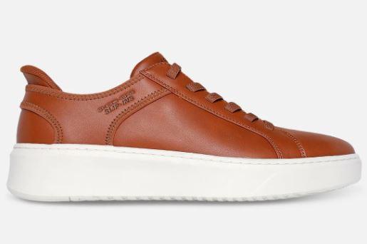 Skechers Miesten Slip-ins: Court Break - Double Vented - Brown Paivita tyylisi modernilla klassikolla Skechers Hands Free