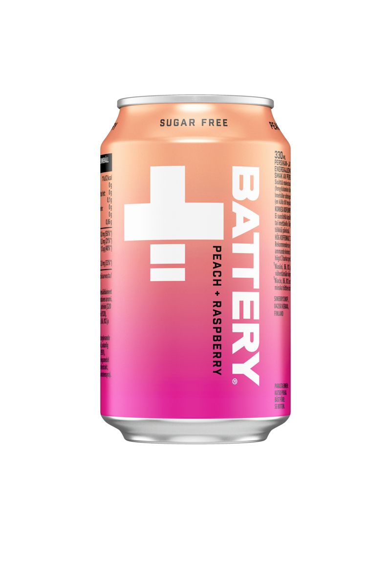 Battery 0.33 l persikka-vadelma