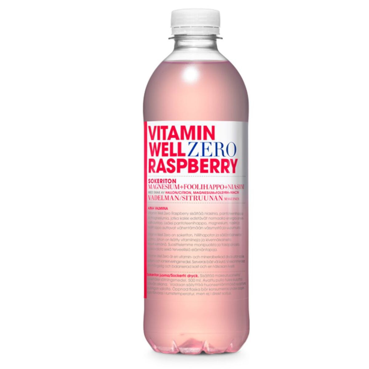 Vitamin Well Zero Raspberry hyvinvointijuoma 500 ml