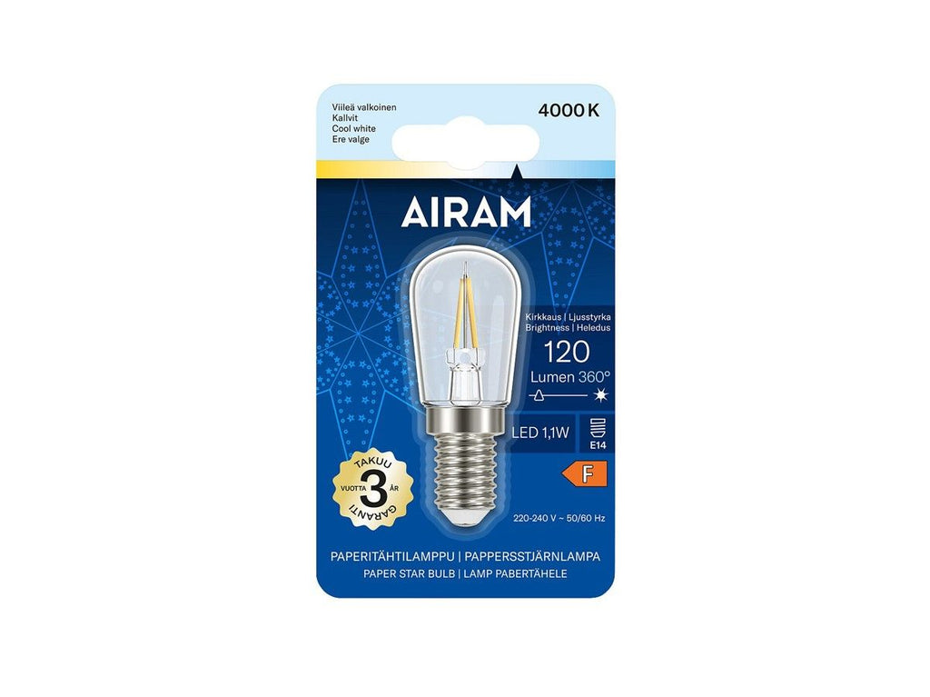 Airam Paperitähtilamppu 120 lm/4000k E14