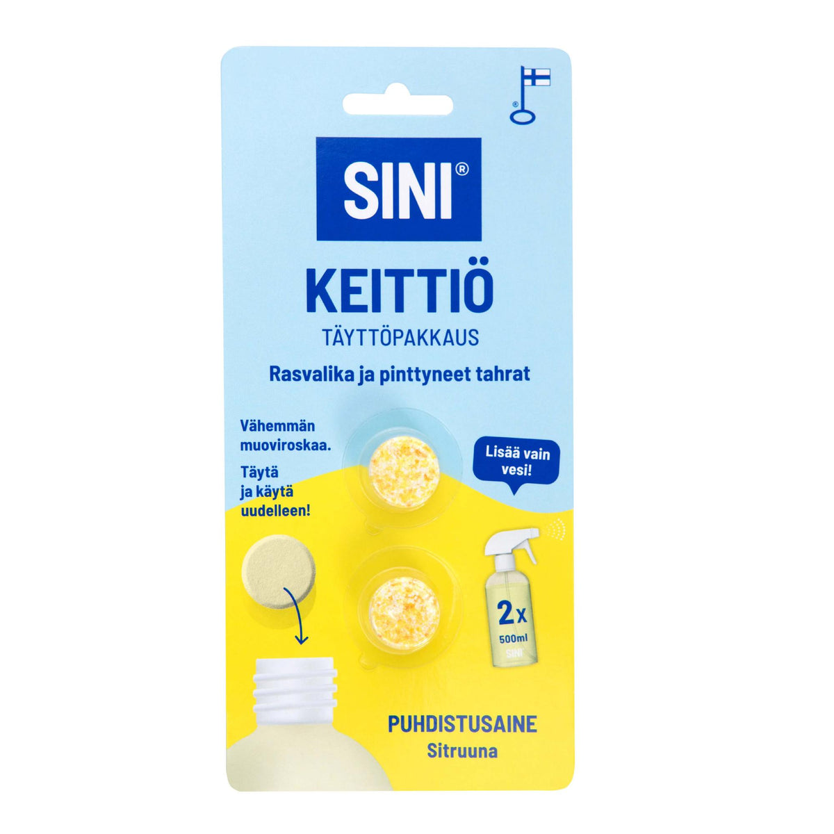 Sini Keittio tayttopakkaus sisaltaa 2 kpl puhdistustablettia