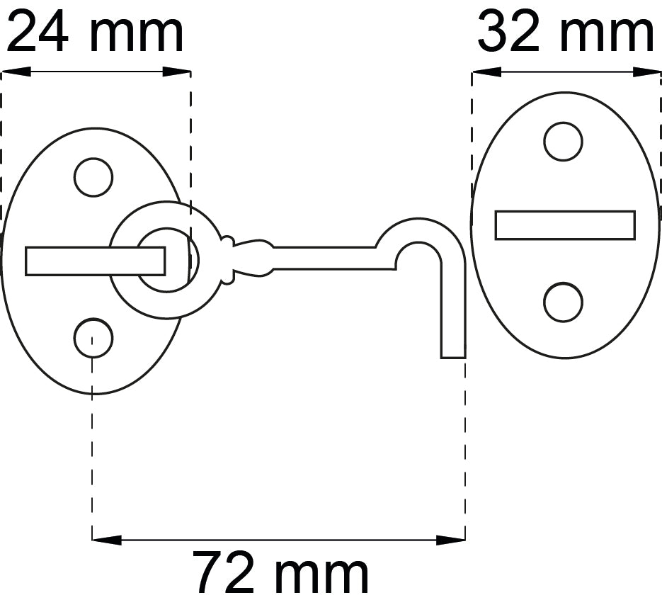 Kajuuttahaka 7405-72 kromi
