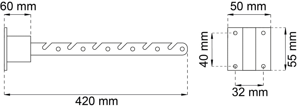 Tuuletusteline 740 valkoinen IP