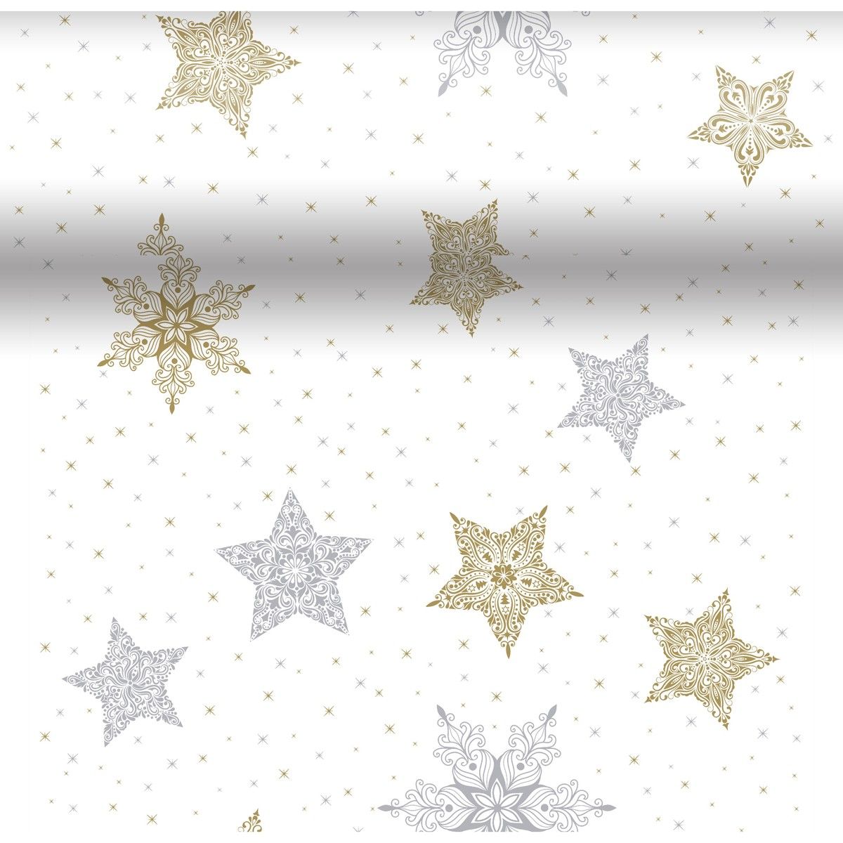 Duni Poikkiliina 0,4x4,8 m Snowstars Valk.
