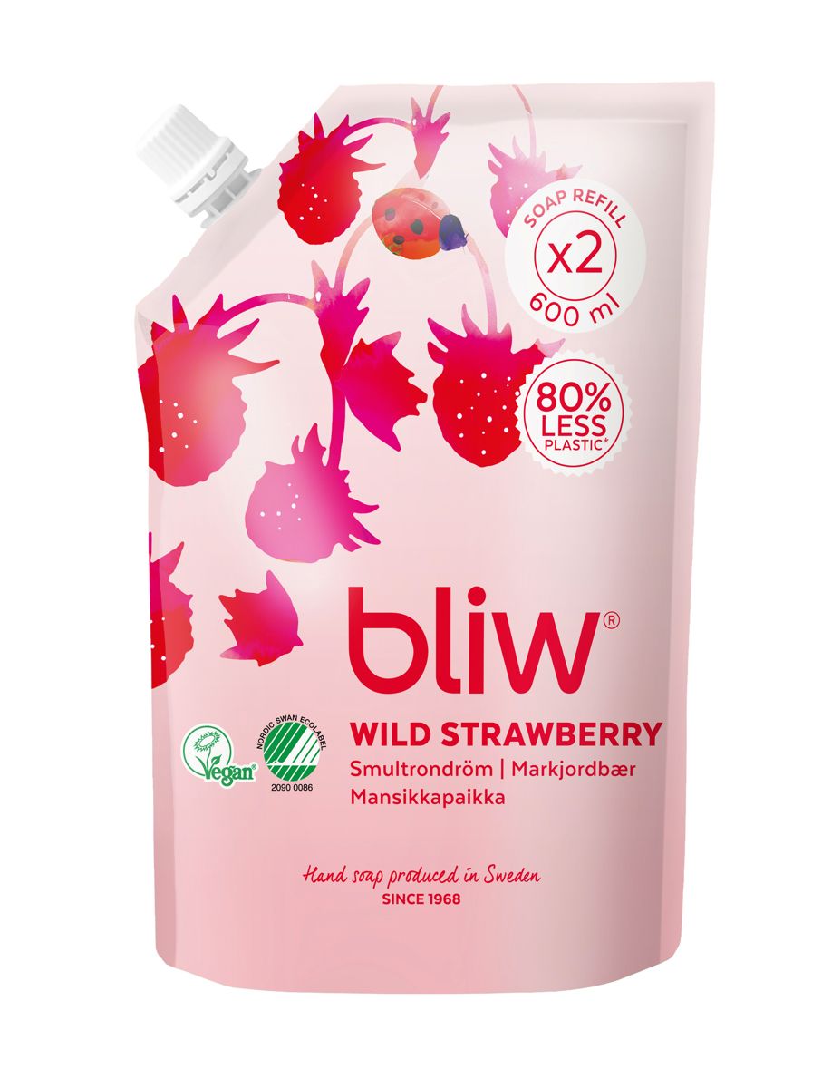 Bliw Nestesaippua Täyttö Mansikkapaikka 600 ml