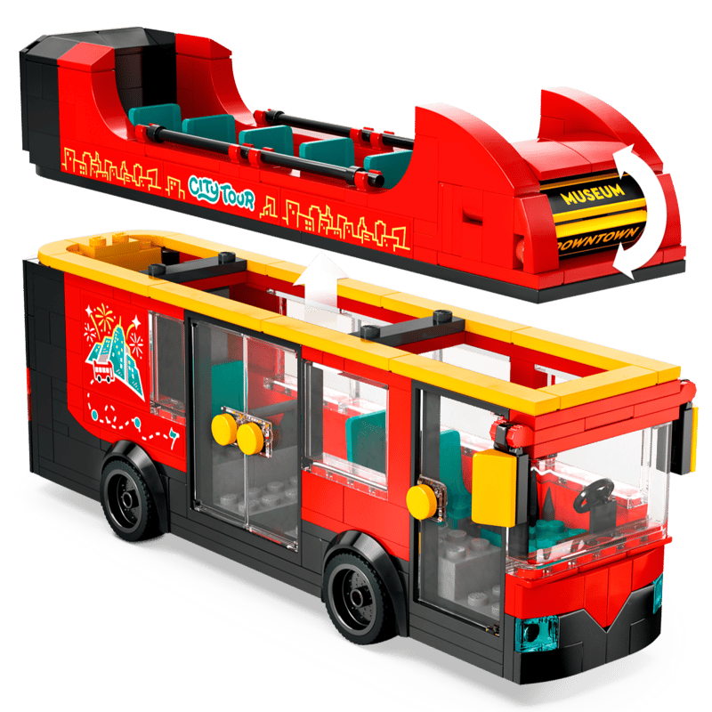 Lego Punainen kaksikerroksinen turistibussi