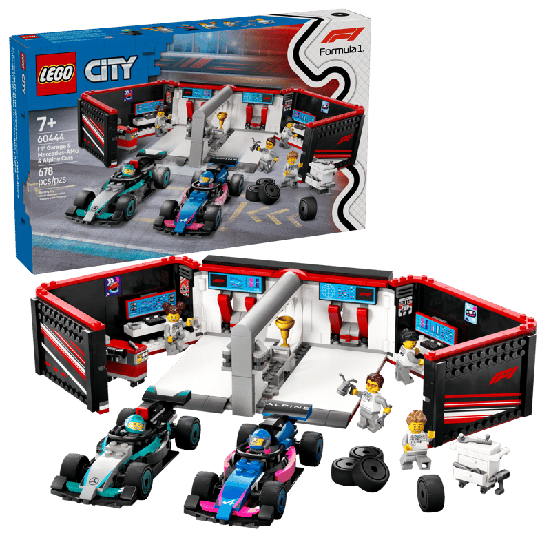 Lego F1®-talli ja Mercedes-AMG‑ ja Alpine-autot 60444