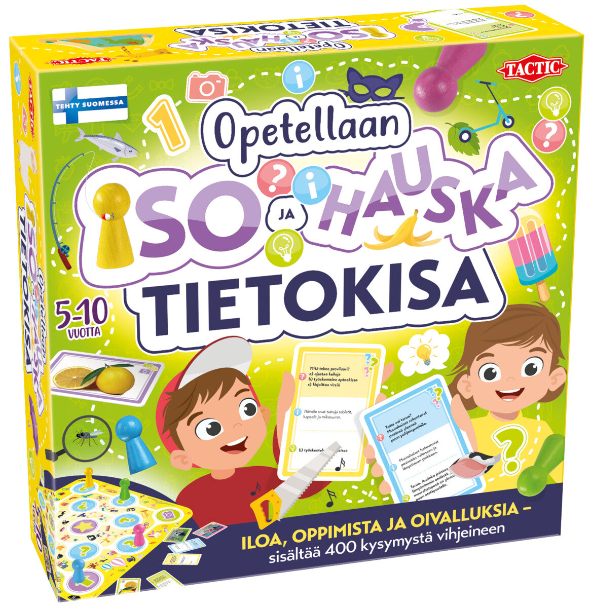 Opetellaan ISO ja HAUSKA tietokisa lautapeli
