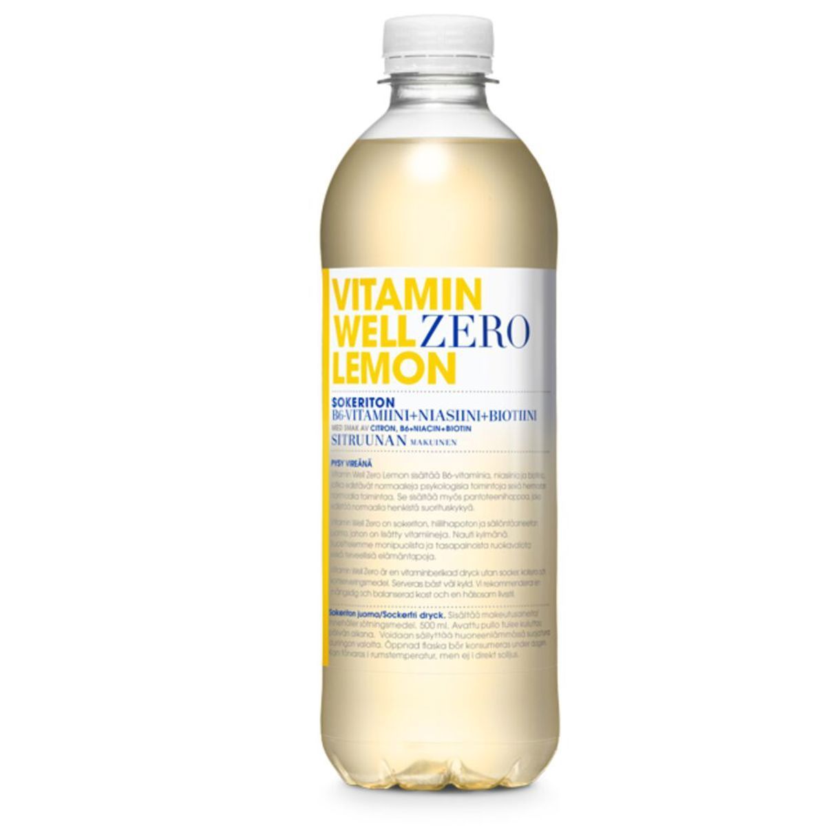 Vitamin Well Zero Lemon hyvinvointijuoma 500 ml