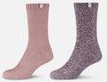 Skechers Cozy Kimallesukkia Roosa/Liila Tassa saat 2 paria ihania ja erittain pehmeita sukkia kimaltelangalla. Ihanteelliset