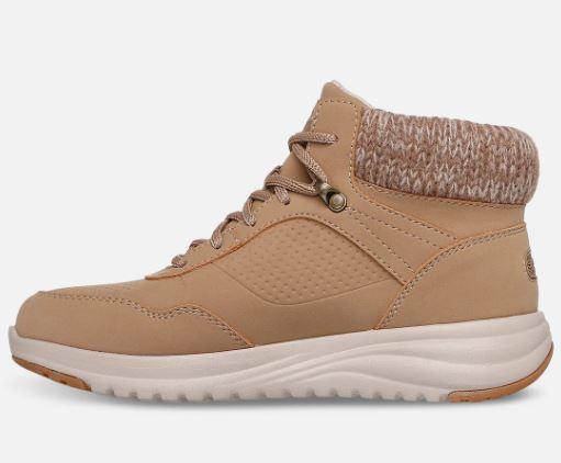 Skechers naisten Slip-ins: On-The-Go Stellar Ariana - Waterproof Beige - 100% vedenpitava paallinen keinomateriaalia -