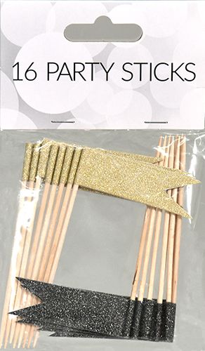 Party Coctailtikku Glitter 16 kpl