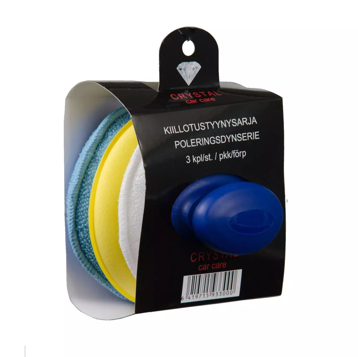 Crystal car care Kiillotustyynysarja 3 kpl/pkk - CC3000