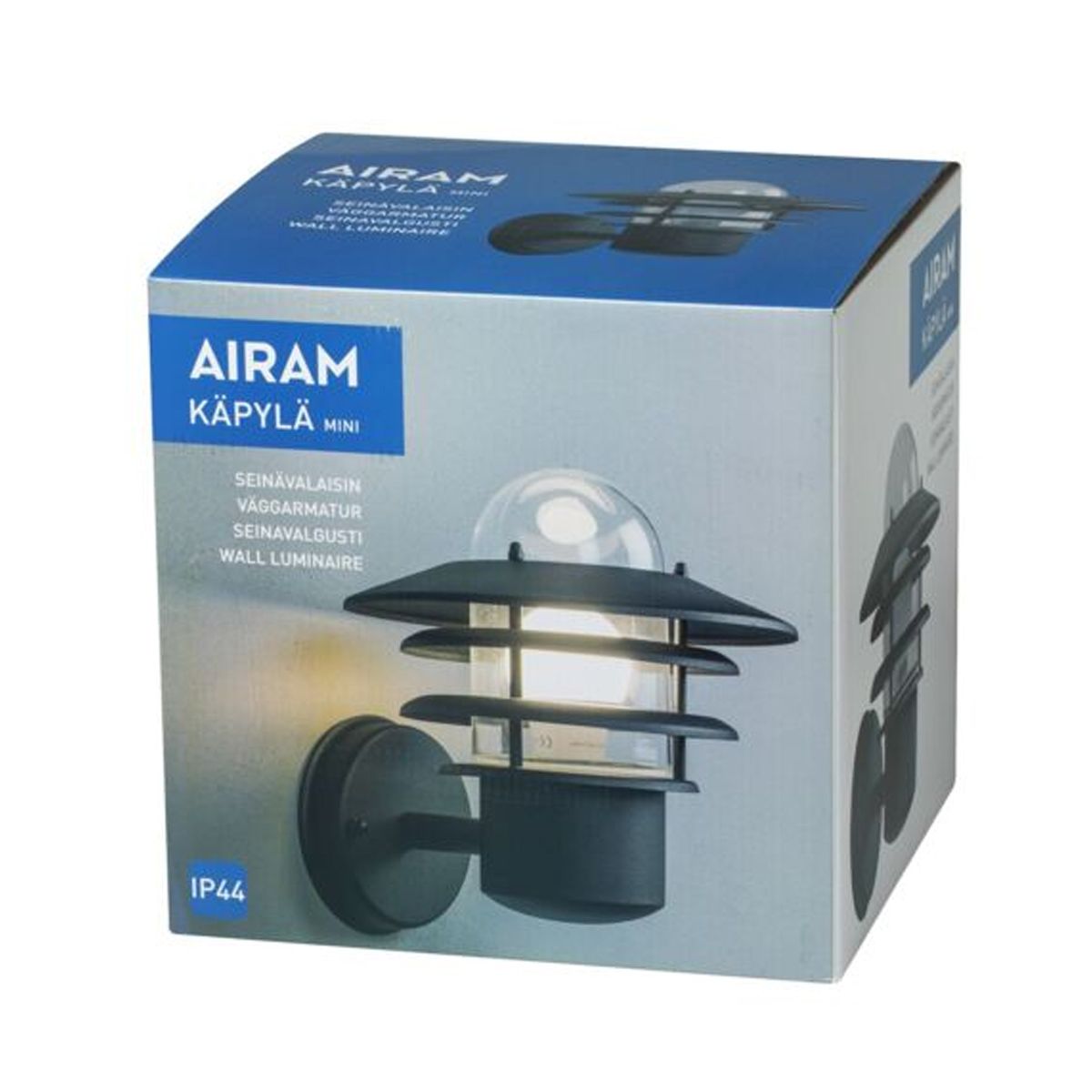 Airam käpylä mini Seinävalaisin E27 (Musta)