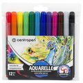 Huopakynä Aquarelle, sivellinkärki 12 väriä