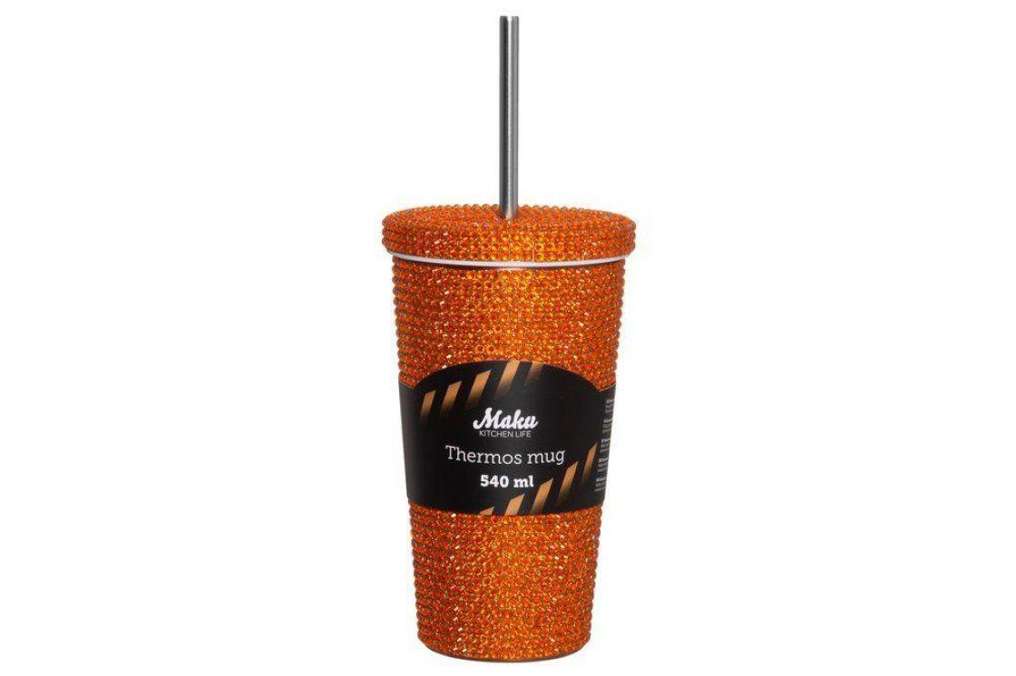 Maku Termosmuki Diamond Glitter Kupari Pitaa juoman kylmana taikka kuumana pidempaan. Lammoneristavyys 5 tuntia. Vetoisuus