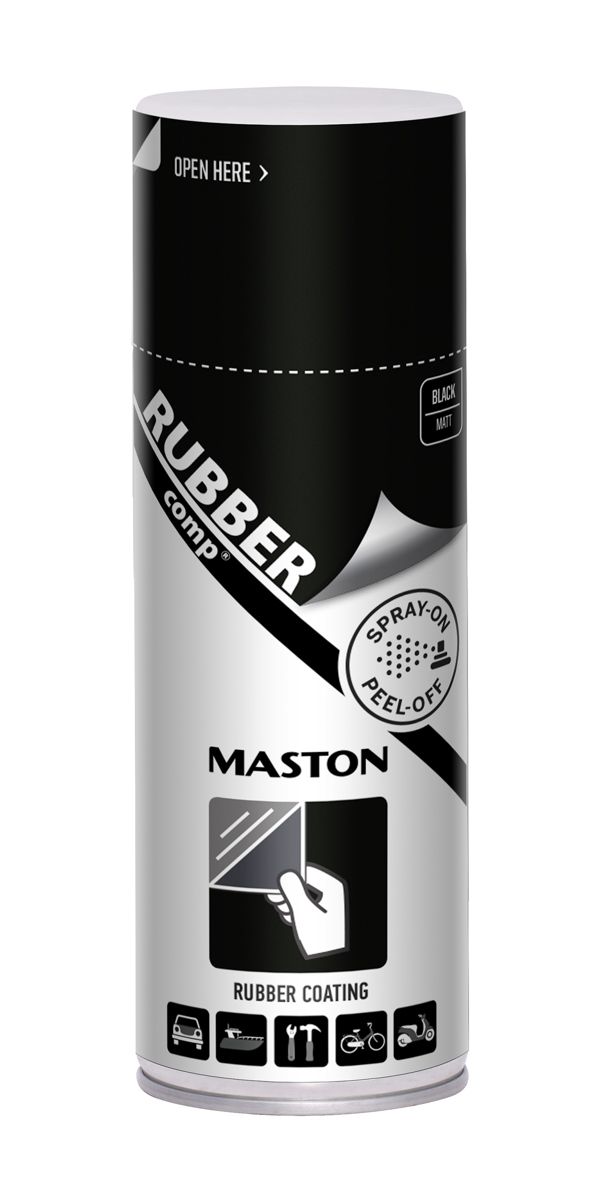 Kumimaalispray RUBBERcomp Matta musta 400 ml
