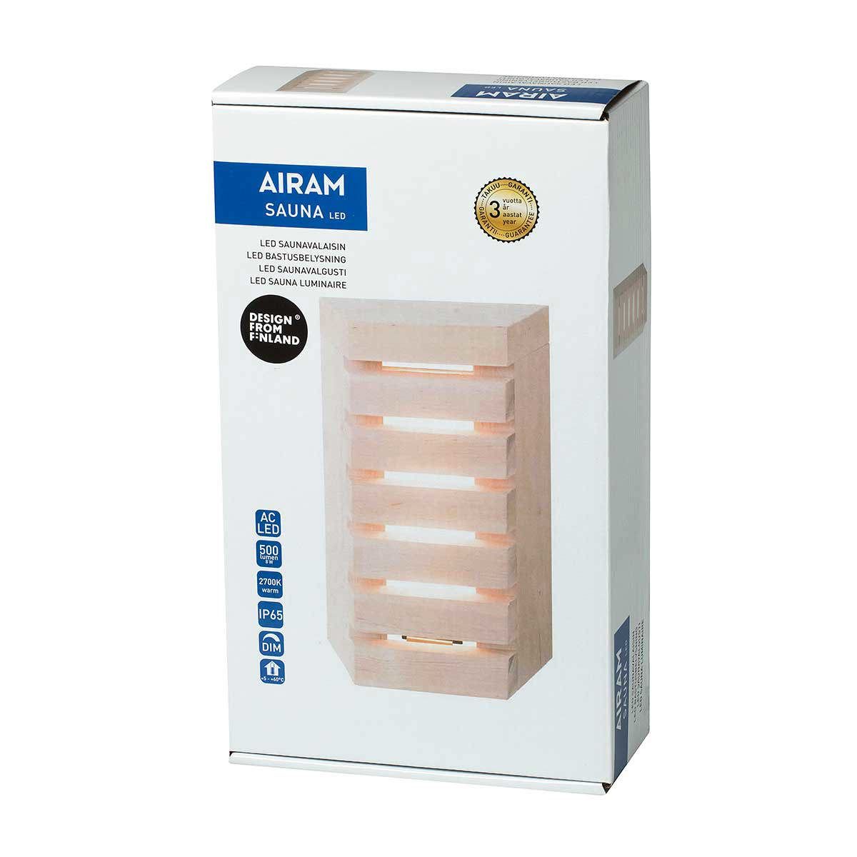 Airam Led Saunaval. 500 lm Pysty