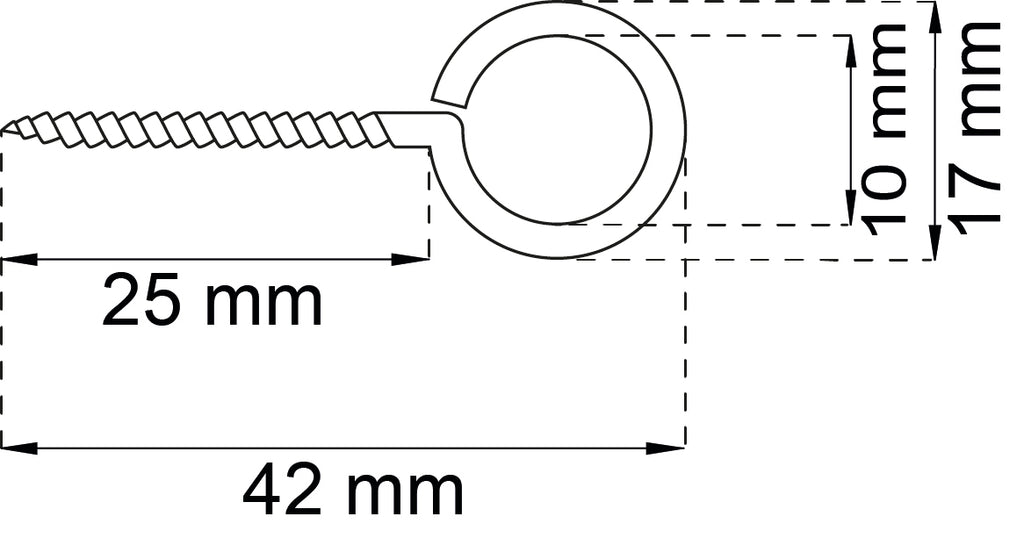 Silmuruuvi 1 25x10 mm sink IP