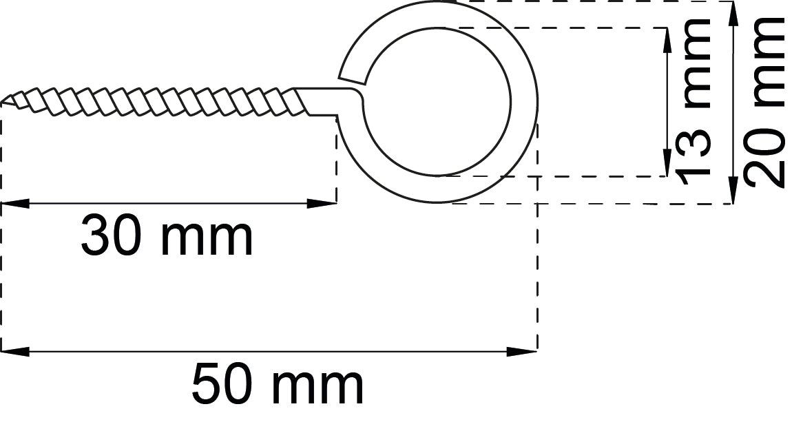 Silmuruuvi 1 30x12 mm sink IP