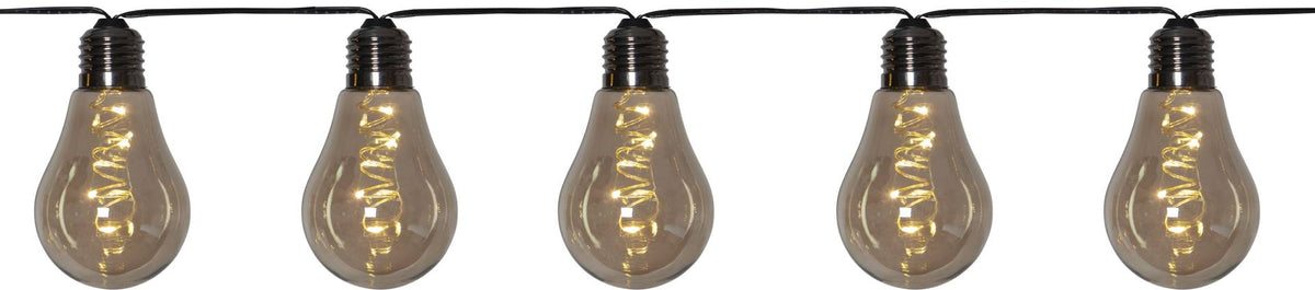 Glow valoketju harmaa 10-os. 360 cm IP44
