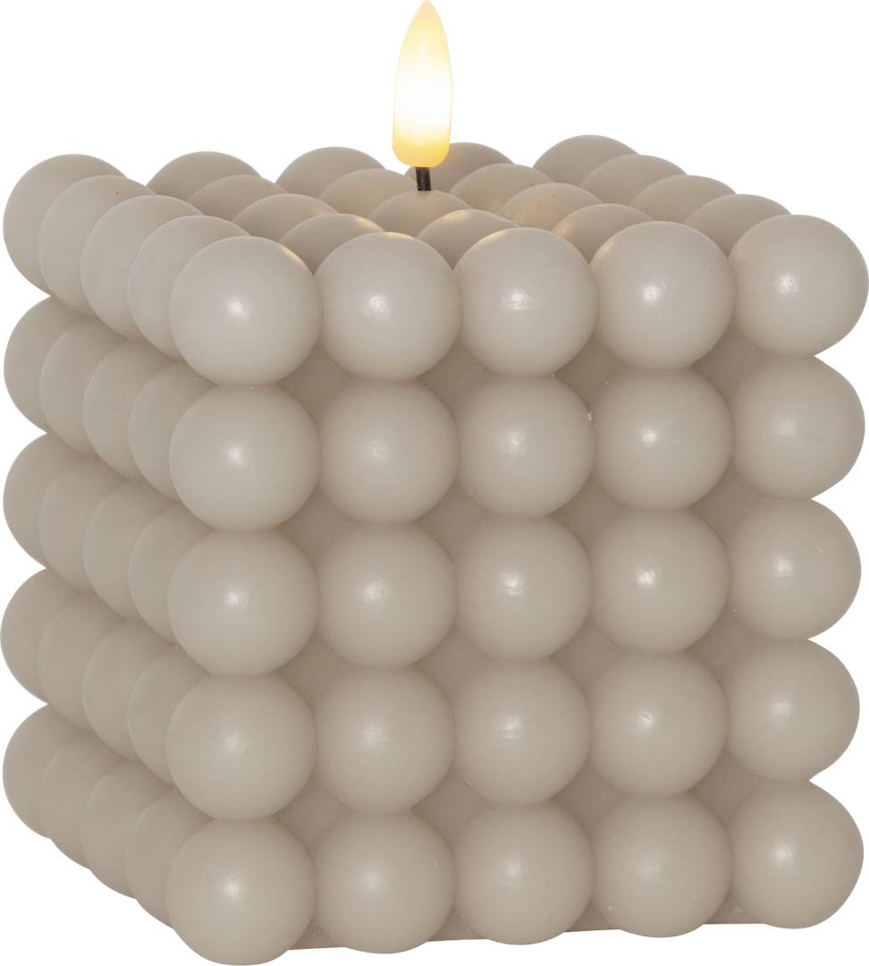 FLAMME DOT KYNTTILA BEIGE PARISTOKAYTTOINEN 2xAA