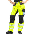 Patron HOUSUT STRETCH RT DESPINA NAISTEN FL.KEL/MUSTA - 80% polyesteri, 20% puuvilla, 290 g/m² - musta stretch 92% nylon, 8%