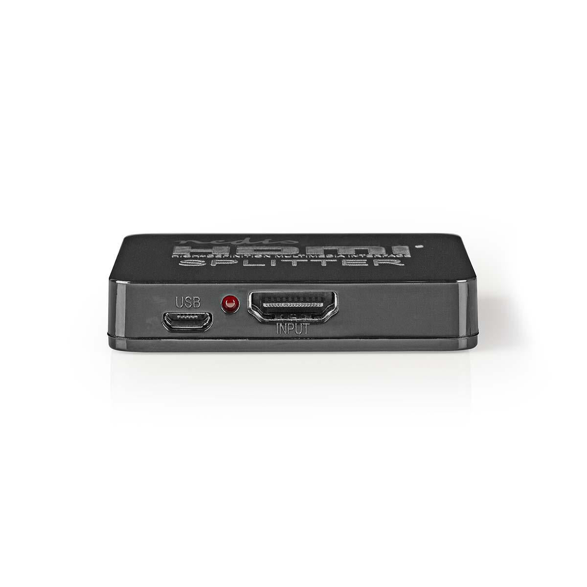 Nedis 2-Porttinen | HDMI-Jakaja | Musta Toista Ultra HD -mediatiedostoja yhdesta HDMI-lahteesta kahteen