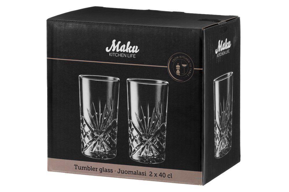 Maku Juomalasi Iso 2kpl/pkt Savunharm. 40cl
