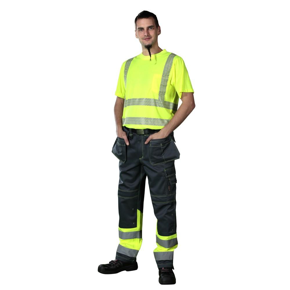 T-PAITA BOORI FL.KELT. LK2 EN20471 Unisex - 100% polyesteri, 205 g/m² - pyorea paantie - hengittavat pysty- ja
