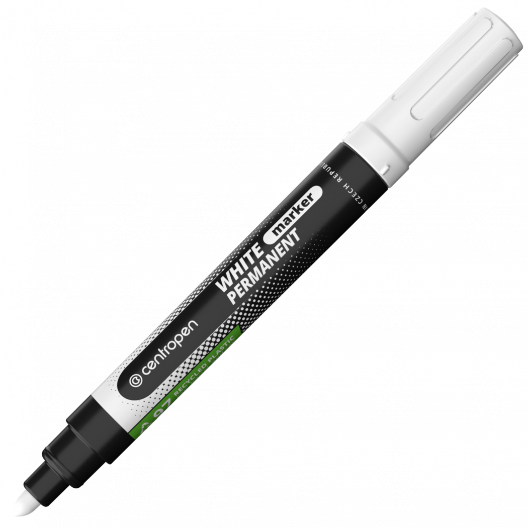 Centropen-permanenttitussi 2,5 mm, valkoinen