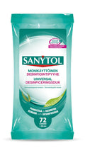 Sanytol 72 kpl Monikäyttöinen desinfiointipyyhe