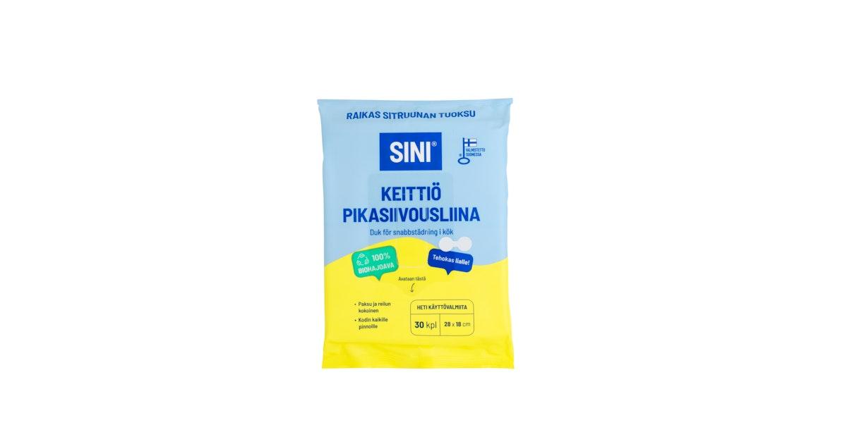 Sini Keittion Pikasiivousliina Kateva kayttovalmis siivousliina ruoka- ja rasvatahroille.
