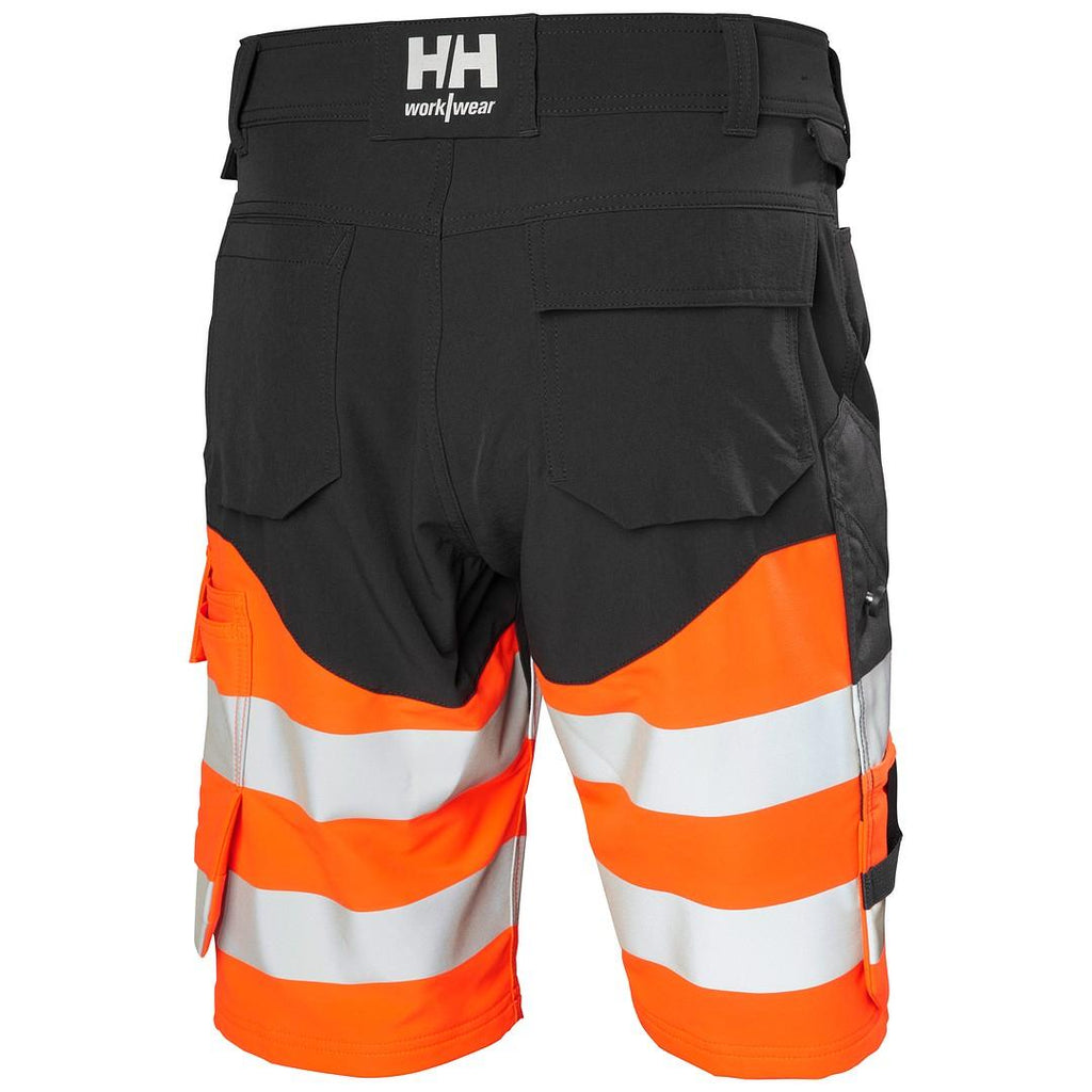 SHORTSIT HI-VIS ALNA 4X CNCT FL.ORANS/EBONY