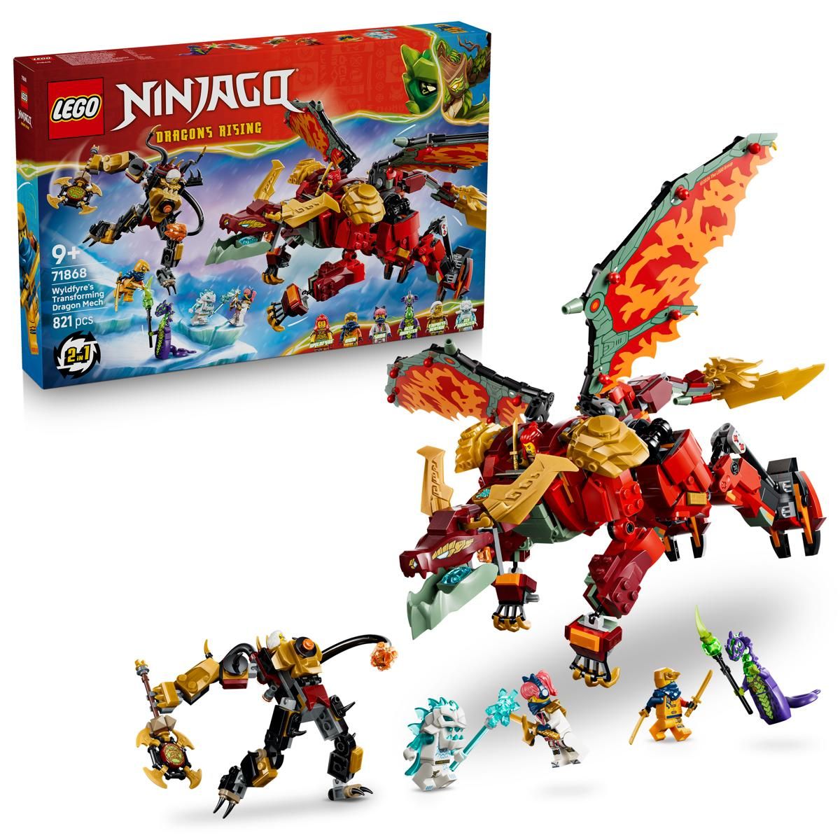 Lego Wyldfyren muuntautumiskykyinen lohikäärmerobotti